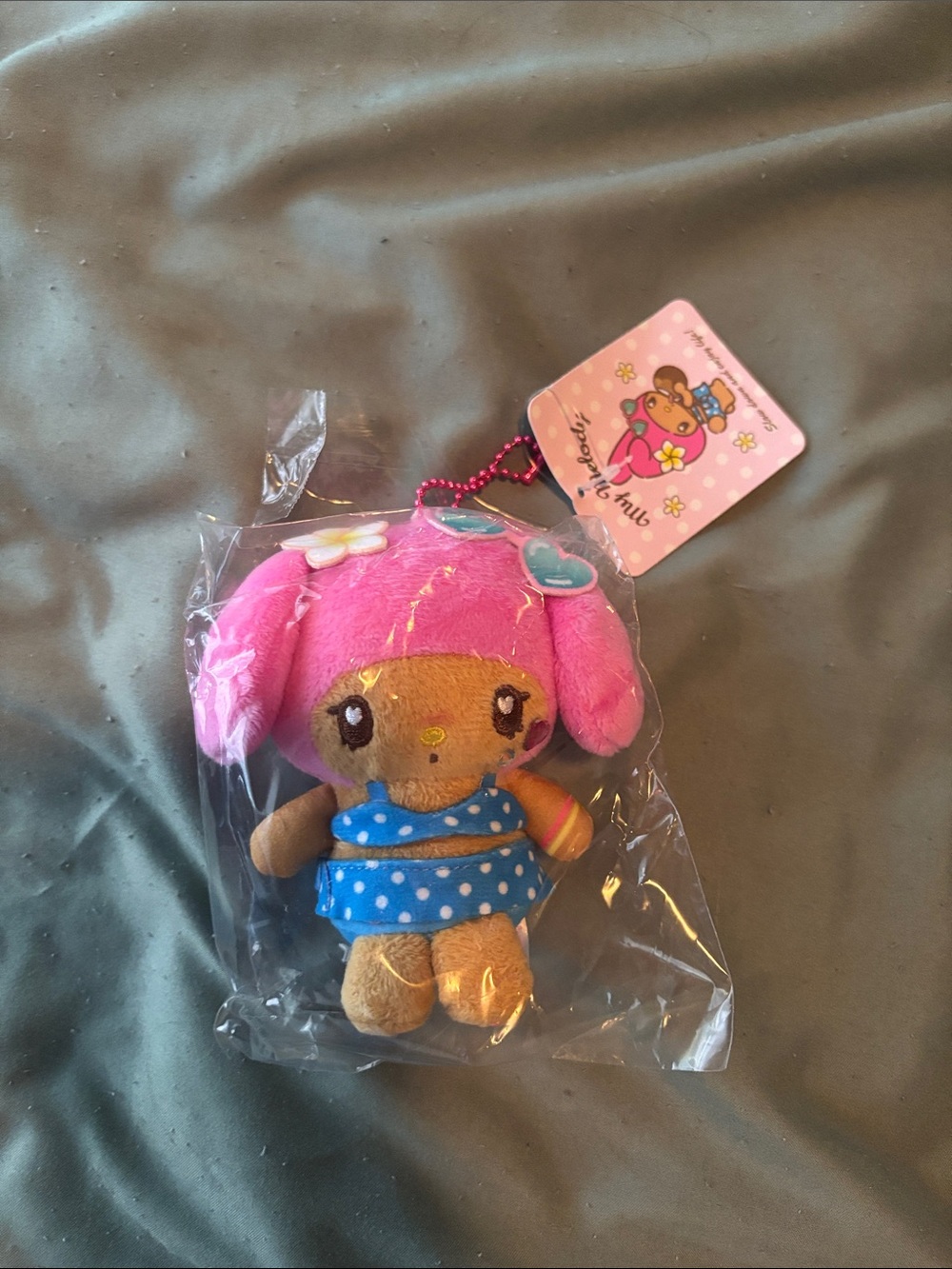 Sanrio Tanned My Melody Plush Keychain in original packaging | Hello Kitty Tan